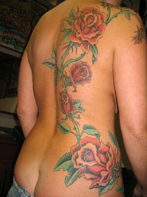 First Tattoo on this young mothera little rose!